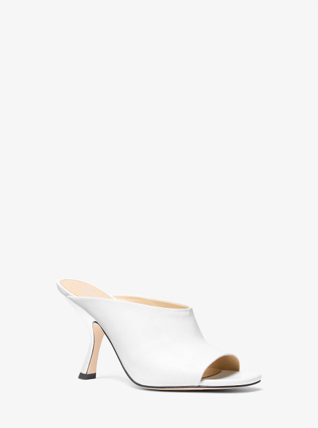 Женские кожаные туфли-мюли Luna Michael Kors на каблуке 40,5 (9,5 US) 26 см Белый 1159834838
