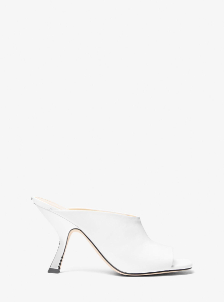 Женские кожаные туфли-мюли Luna Michael Kors на каблуке 40,5 (9,5 US) 26 см Белый 1159834838