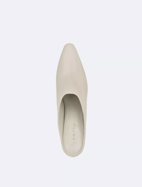 Женские туфли мюли на каблуке Calvin Klein Rizzy с открытой пяткой 37,5 (7 US) 24 см Молочный 1159837517