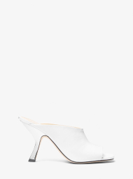 Женские кожаные туфли-мюли Luna Michael Kors на каблуке 40,5 (9,5 US) 26 см Белый 1159834838