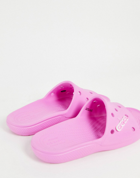 Жіночі рожеві шльопанці Crocs Slide Taffy Pink m7/w9, 26,5, 39-40
