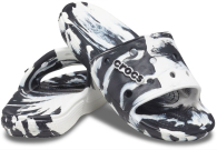 Женские шлепанцы Crocs Marbled Slide 1159768206 (Белый/черный, 37-38)