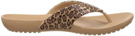 В`єтнамки Crocs жіночі US W4 EUR 33 34 сандалі леопард принт масажна устілка оригінал крокс