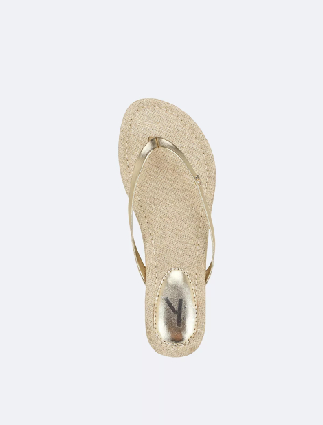 Женские вьетнамки Calvin Klein шлепанцы 37,5 (7 US) 24,5 см Золотистый 1159833556