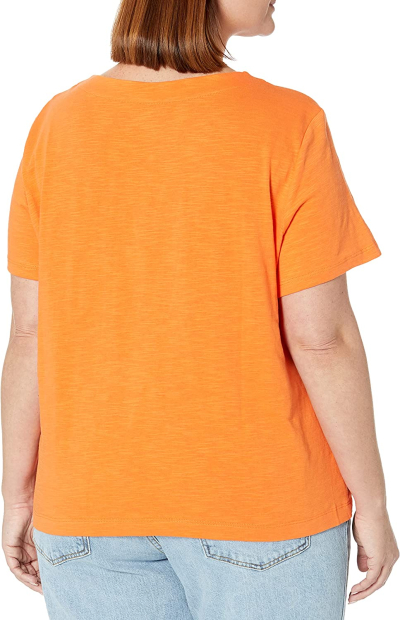 Женская блузка Tommy Hilfiger c коротким рукавом 1159777601 (Оранжевый, 2X)