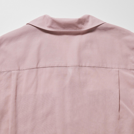 Женская рубашка UNIQLO блуза с коротким рукавом 1159785997 (Розовый, XS)