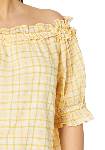 Женская блузка Tommy Hilfiger с рукавами 1159798043 (Желтый, 2X)