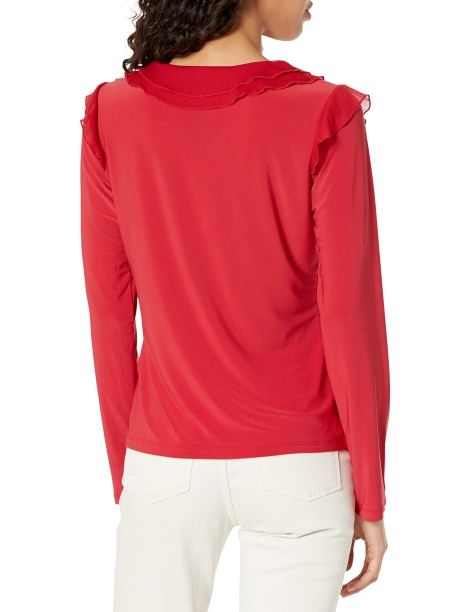 Женская блузка Tommy Hilfiger c длинным рукавом 1159806890 (Красный, XL)