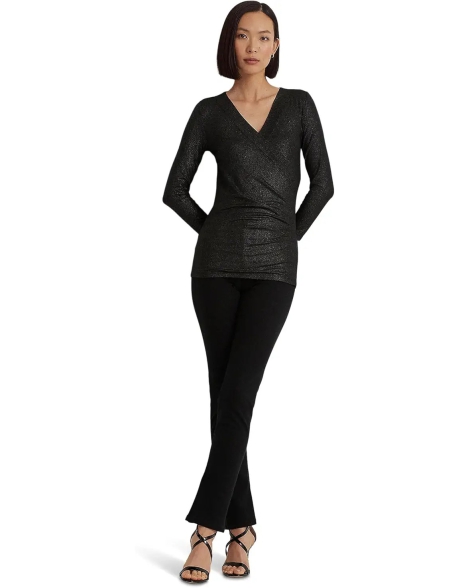 Женская блуза Ralph Lauren на запах 1159808854 (Черный, XS)