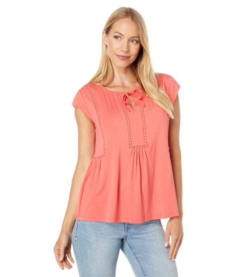 Женская блузка Tommy Hilfiger c коротким рукавом 1159810285 (Оранжевый, XXL)