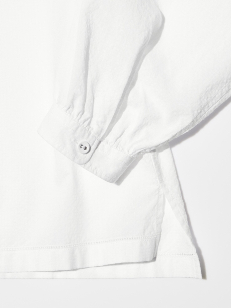 Жіноча блуза UNIQLO із защипами 1159820850 (Білий S)