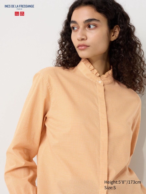 Блузка UNIQLO з довгими рукавами 1159821349 (Помаранчевий M)