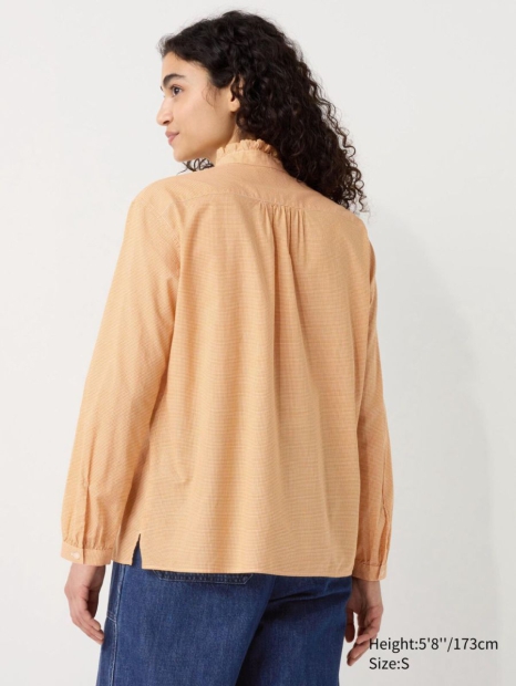 Блузка UNIQLO з довгими рукавами 1159821349 (Помаранчевий M)