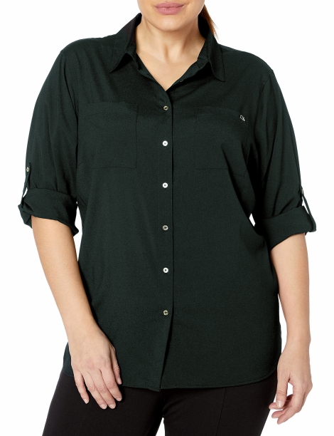 Жіноча блузка Calvin Klein сорочка 1159825115 (Зелений XL)
