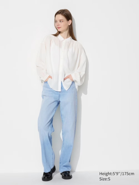 Стильна блуза UNIQLO на гудзиках 1159828189 (Білий M)