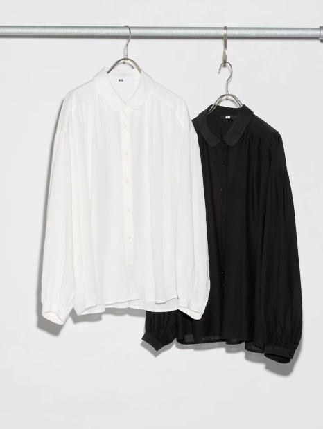 Стильна блуза UNIQLO на гудзиках 1159828189 (Білий M)