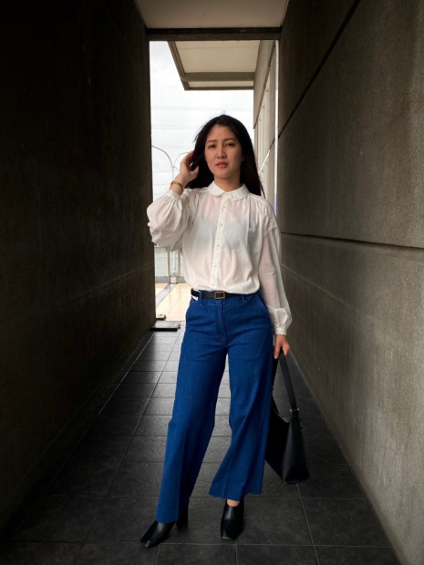 Стильна блуза UNIQLO на гудзиках 1159828189 (Білий M)