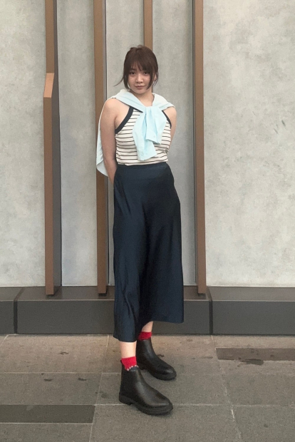 Однотонна блузка UNIQLO на гудзиках 1159831897 (Блакитний S)