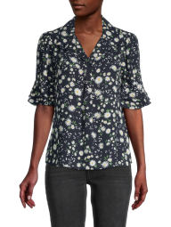 Легкая женская блуза Tommy Hilfiger c коротким рукавом 1159780274 (Синий, S)