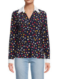 Женская блуза Tommy Hilfiger c длинными рукавами 1159780772 (Синий, S)
