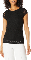 Женская блуза Karl Lagerfeld Paris с кружевом 1159782355 (Черный, S)