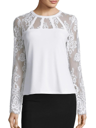 Женская блуза Karl Lagerfeld Paris 1159782874 (Молочный, XL)