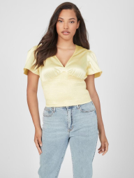 Женская укороченная блуза Guess эластичный топ 1159784337 (Желтый, XS)