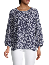 Женская легкая блуза Calvin Klein с принтом 1159787084 (Синий, XS)