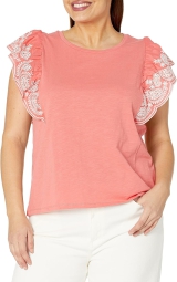 Женская блузка Tommy Hilfiger с вышивкой 1159789001 (Розовый, 2X)
