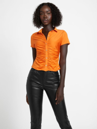 Женская блуза Guess на пуговицах 1159791633 (Оранжевый, XS)