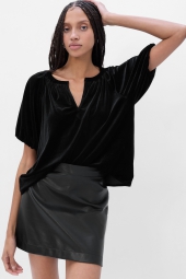 Женская велюровая блуза GAP 1159793928 (Черный, XS)
