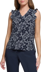 Жіноча блузка Tommy Hilfiger з принтом 1159796538 (Білий/синій, XS)