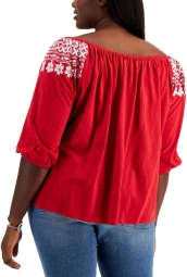 Женская блузка Tommy Hilfiger с рукавами 1159798044 (Красный, 0X)