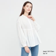 Женская блуза UNIQLO с воланом 1159798716 (Белый, L)