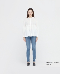 Женская блуза UNIQLO с воланом 1159798716 (Белый, L)