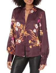 Женская блуза Guess с принтом 1159805250 (Бордовый, XXL)