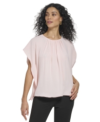 Жіноча легка блузка DKNY з пишними рукавами 1159807163 (Рожевий, M)