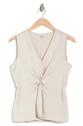 Жіноча блуза Calvin Klein без рукавів 1159809126 (Бежевий, S)