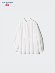 Жіноча блуза UNIQLO із защипами 1159820850 (Білий S)