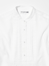Жіноча блуза UNIQLO із защипами 1159820850 (Білий S)