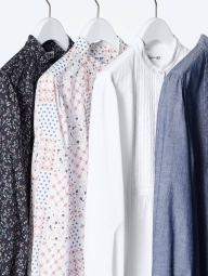 Жіноча блуза UNIQLO із защипами 1159820850 (Білий S)