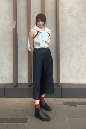 Однотонна блузка UNIQLO на гудзиках 1159831897 (Блакитний S)