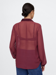 Женская полупрозрачная блуза GAP 1159835158 (Бордовый XS)