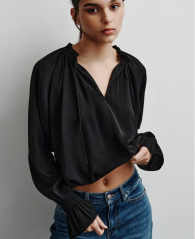 Женская легкая блузка DKNY 1159837160 (Черный S)
