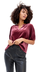 Женская велюровая блуза GAP 1159837730 (Бордовый XS)