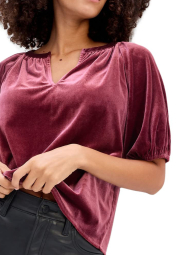 Женская велюровая блуза GAP 1159837730 (Бордовый XS)