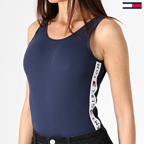 Женское боди Tommy Hilfiger в рубчик 1159812407 (Синий, S)