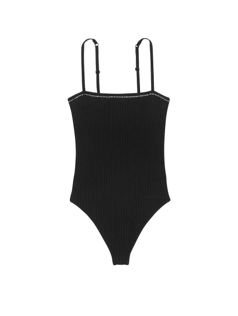 Роскошное вязаное боди Victoria's Secret со стразами 1159832092 (Черный XL)