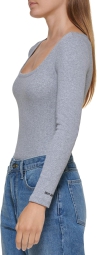 Женское боди DKNY с длинным рукавом 1159803586 (Серый, XL)