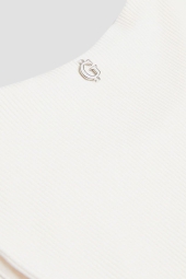 Женское боди в рубчик GUESS с логотипом из страз 1159808970 (Молочный, XS)